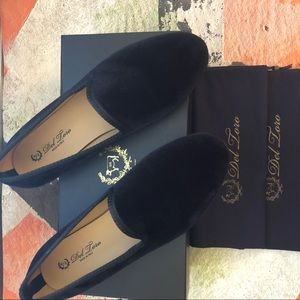 SOLD Del Toro Mens Prince Velvet Black Loafer 10.5